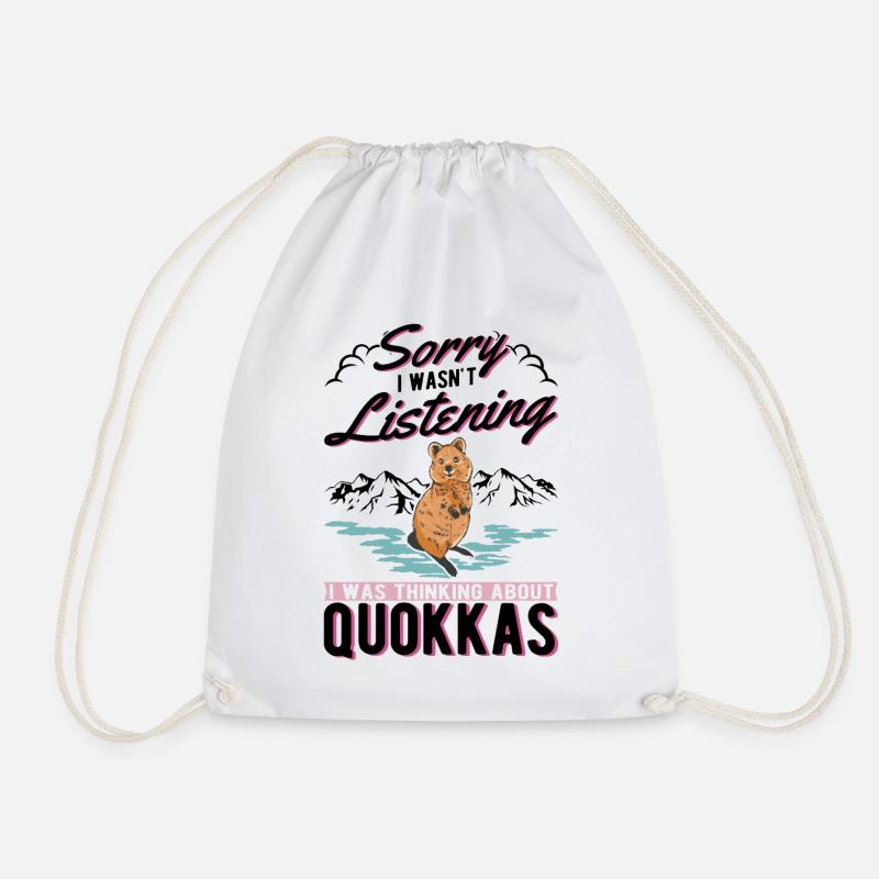 Quokka Geschenk Kurzschwanzkänguru - Turnbeutel - Weiß