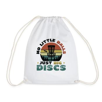 No small balls, just big discs - Funny - Drawstring Bag - white - Front
