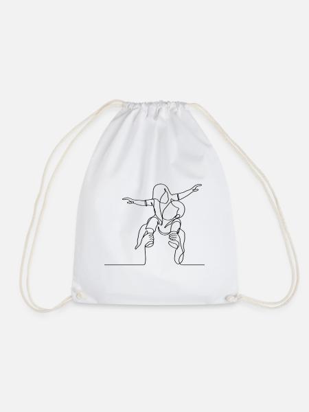 Passendes Vater-Tochter T-Shirt – Familienlook, Ge - Turnbeutel - Weiß