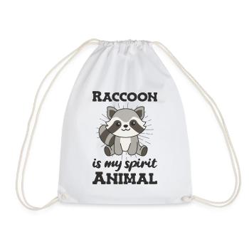 Le raton laveur est mon animal spirituel - mignon raton laveur - Sac de sport léger - blanc - Devant
