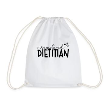 Registered Dietitian Loves Health Coach Dietitians - Drawstring Bag - white - Front