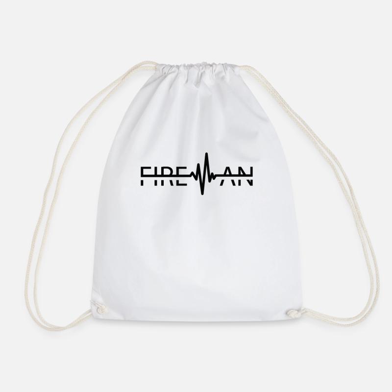 Pompier Heartbeat Pompier - Sac de sport léger - blanc