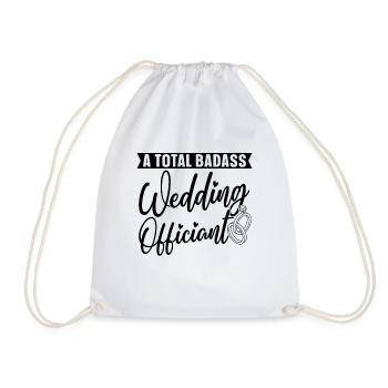 A Total Badass Wedding Minister Wedding Officiant - Turnbeutel - Weiß - Vorne