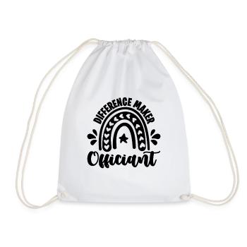 Difference Maker Officiant Marriage Officiant - Drawstring Bag - white - Front