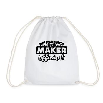 Difference Maker Officiant Counselor Officiant - Drawstring Bag - white - Front