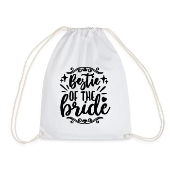 Bestie Of The Bride Wedding Party Maid Of Honors - Drawstring Bag - white - Front