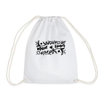 Maid Of Honor Wedding Party Bridal Maid Of Honors - Drawstring Bag - white - Front