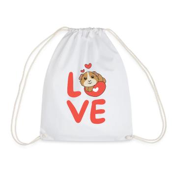 Cochons d’Inde pour la Saint-Valentin coeur d’animaux mignons - Sac de sport léger - blanc - Devant