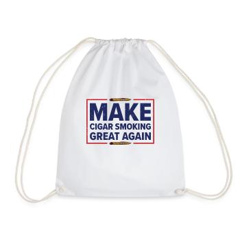 Cigar Smoking Cigars Smoker - Drawstring Bag - white - Front