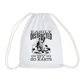 Facilement distrait par Go Karts Racetrack Kart Racer - Sac de sport léger - blanc - Devant
