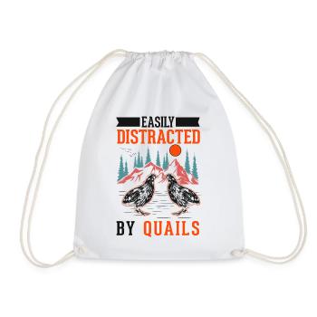 Caille cadeau éleveur de cailles - Sac de sport léger - blanc - Devant