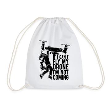 Si je ne peux pas piloter ma machine de course de drone Drone Racer - Sac de sport léger - blanc - Devant