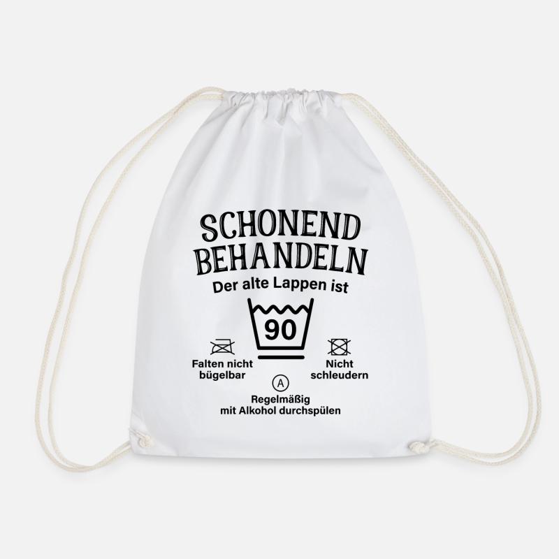 90. Geburtstag Schonend Behandeln Alte Lappen 90 - Turnbeutel - Weiß