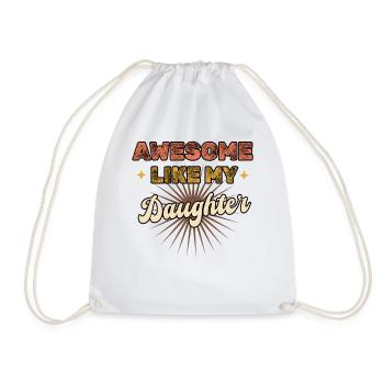 Génial comme ma fille Retro - Sac de sport léger - blanc - Devant