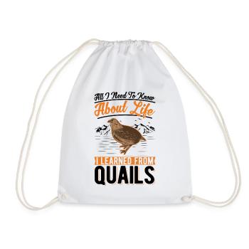 Cadeau Caille Eleveur de cailles - Sac de sport léger - blanc - Devant
