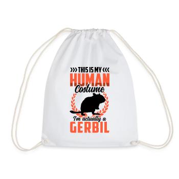 Juste un rongeur costume de gerbille Gerbille - Sac de sport léger - blanc - Devant