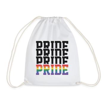 Pride Rainbow Gay Pride - Drawstring Bag - white - Front