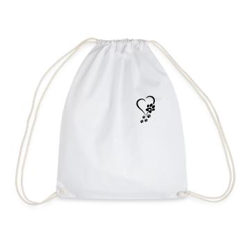 Dog Paw Heart Baby Dogs - Dog Paw Print Dog Paws H - Turnbeutel - Weiß - Vorne