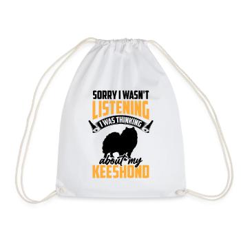 Pensée de Wolfsspitz German Keeshond - Sac de sport léger - blanc - Devant