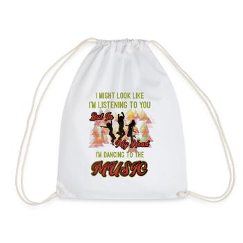 Mais dans ma tête, je danse sur la musique - Sac de sport léger - blanc - Devant