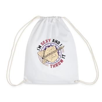 Je suis sexy et je lance une fléchette - Sac de sport léger - blanc - Devant