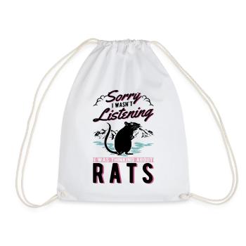 Rat Cadeau Rat Propriétaire Rat domestique - Sac de sport léger - blanc - Devant