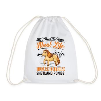 Poney Shetland Poney Shetland Shetty - Sac de sport léger - blanc - Devant