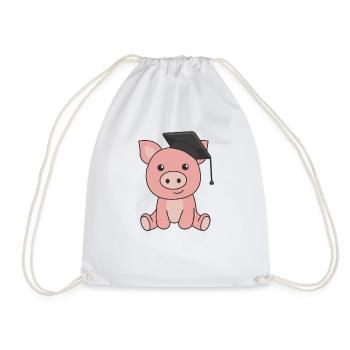 Kids Kindergarten nailed it Schwein Graduation - Turnbeutel - Weiß - Vorne