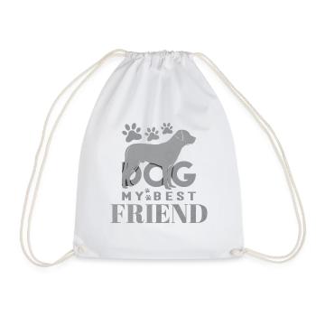 Chien mon meilleur ami - Sac de sport léger - blanc - Devant