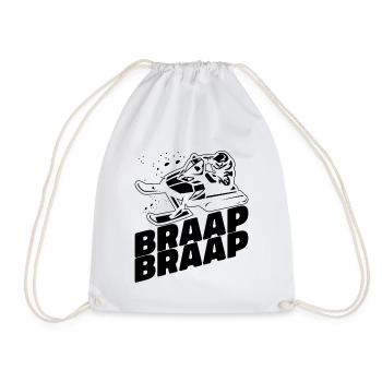 Braap Braap Snowmobile Riding Snowmobile Racer - Turnbeutel - Weiß - Vorne