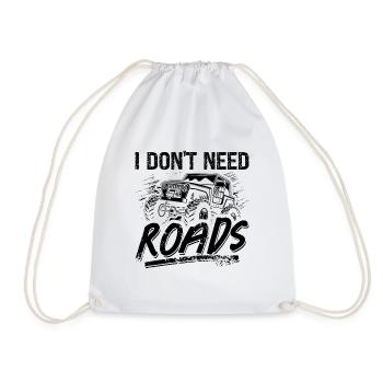 I Don't Need Roads Motocross Lover Off-Road Racer - Turnbeutel - Weiß - Vorne