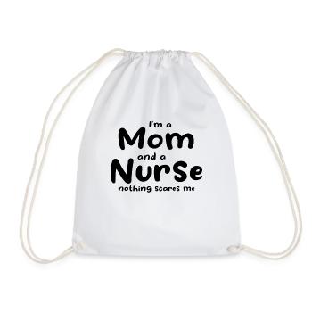Nurse Mom - Je suis une maman et une infirmière Rien n’effraie - Sac de sport léger - blanc - Devant