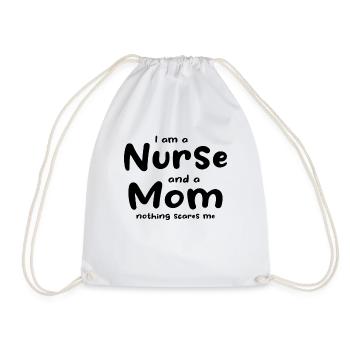 Je suis infirmière et maman rien ne me fait peur - Infirmière - Sac de sport léger - blanc - Devant