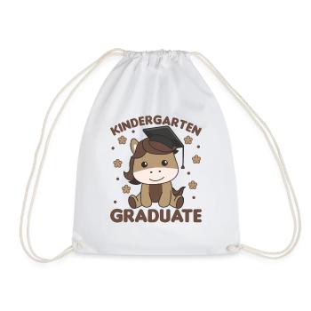 Kids Kindergarten graduate Pferd Graduation - Turnbeutel - Weiß - Vorne