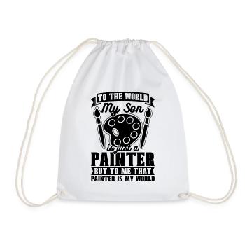To The World My Son Is Just A Paint Brush Painters - Drawstring Bag - white - Front