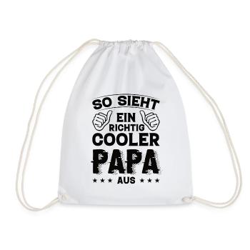 Papa Papa Geburtstag Papa Sprüche Bester Papa - Turnbeutel - Weiß - Vorne