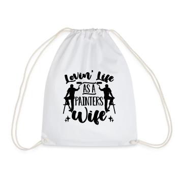 Lovin' Life As A Painters Wife Craftsmen Painters - Drawstring Bag - white - Front