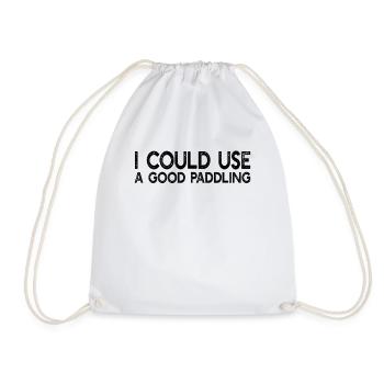 Kayak Kayaker - I Could Use A Good Paddling Kayak - Drawstring Bag - white - Front