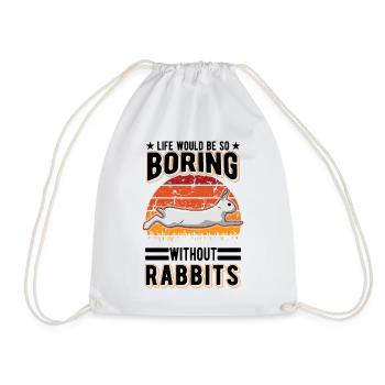 Kaninchen Geschenk Häschen Hase Kaninchen - Turnbeutel - Weiß - Vorne