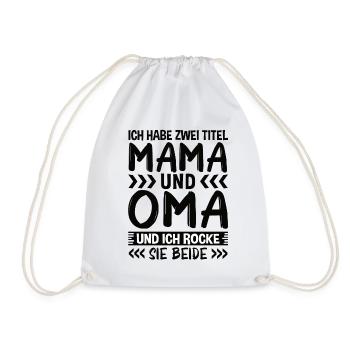 Mama und Oma - Turnbeutel - Weiß - Vorne