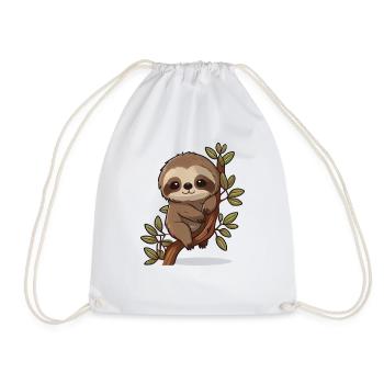 Animaux mignons paresseux pour enfants animaux drôles - Sac de sport léger - blanc - Devant