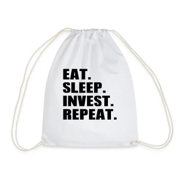 Eat Sleep Invest Repeat - Trading Stock Market Inv - Turnbeutel - Weiß - Vorne