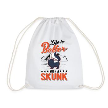 La vie est meilleure avec les mouffettes - Sac de sport léger - blanc - Devant