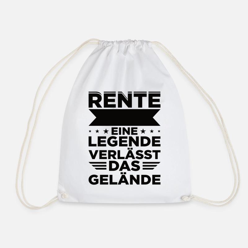 Rente Eine Legende Verlässt Das Gelände - Turnbeutel - Weiß