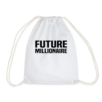 Future Millionaire - Drawstring Bag - white - Front