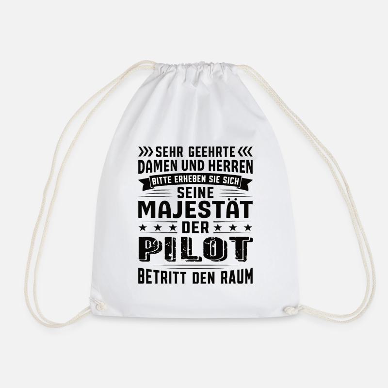 Pilot Geburtstag Pilot Sprüche Pilot Geschenke - Turnbeutel - Weiß