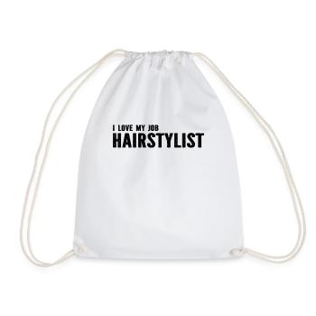 Coiffeur - J’aime mon travail de coiffeur - Sac de sport léger - blanc - Devant