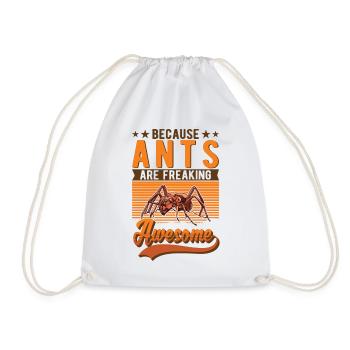 Ants Ant Farm Anthill Fire Ants - Drawstring Bag - white - Front