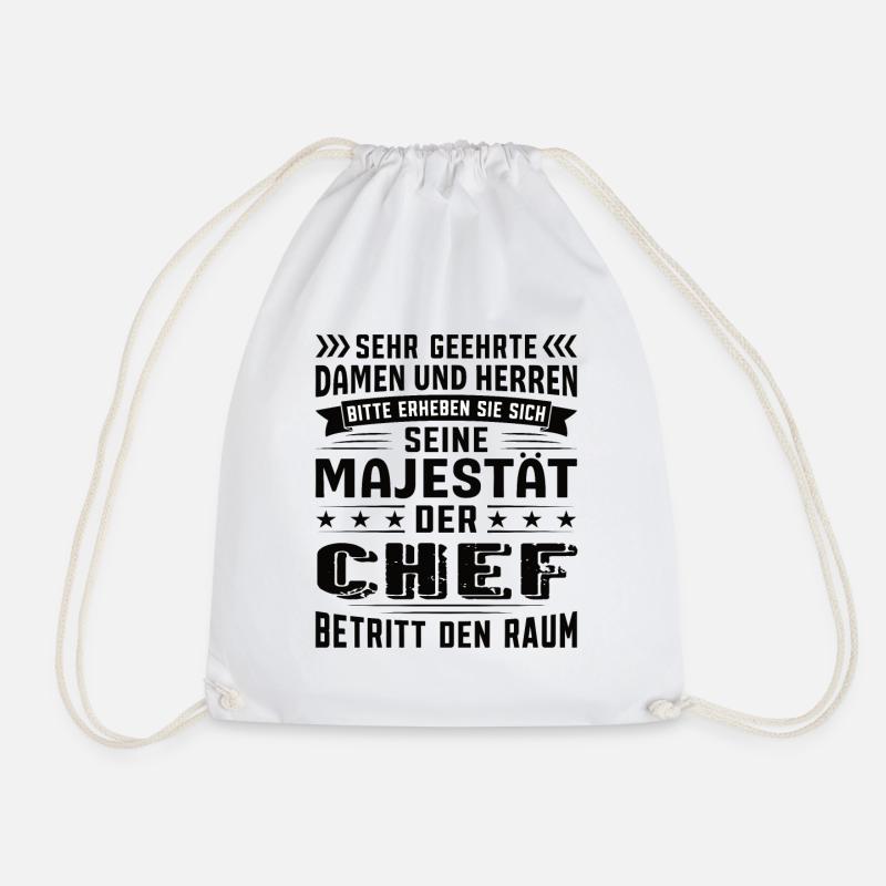 Chef Geburtstag Chef Sprüche Chef Geschenke - Turnbeutel - Weiß