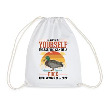 Ducks Gift Duck Duck Breeder - Drawstring Bag - white - Front